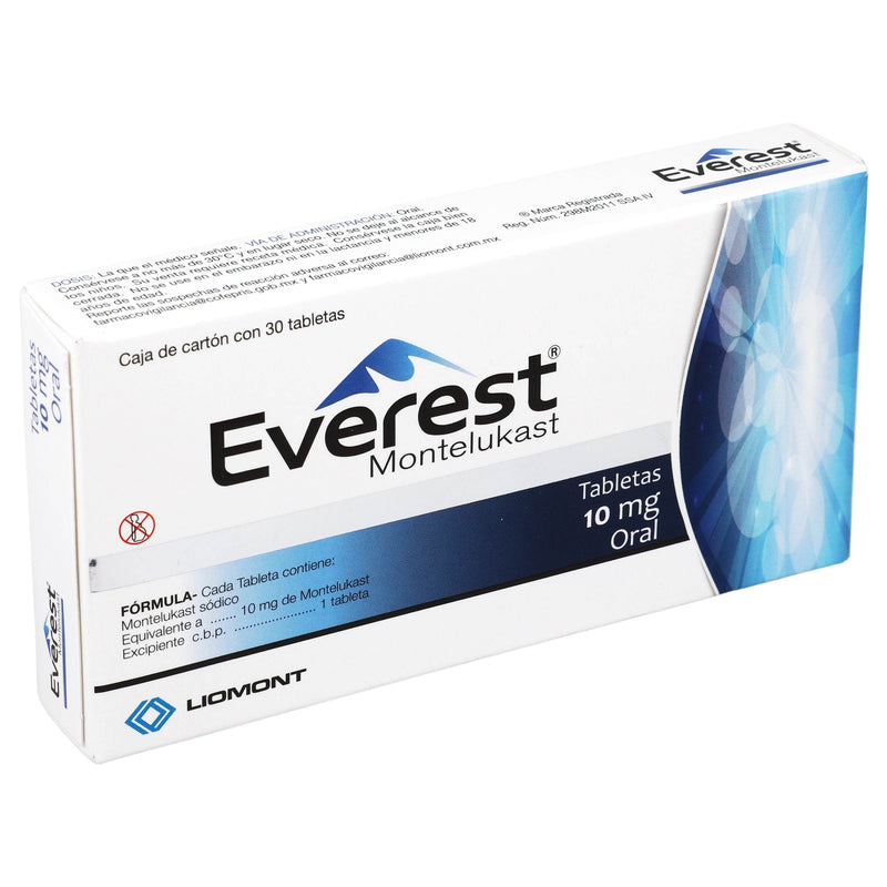 Everest 10Mg Con 30 Tabletas (Montelukast) - WeCare Pharma