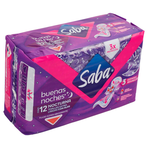 Toallas Saba Buenas Noches Larga Con 12 - WeCare Pharma