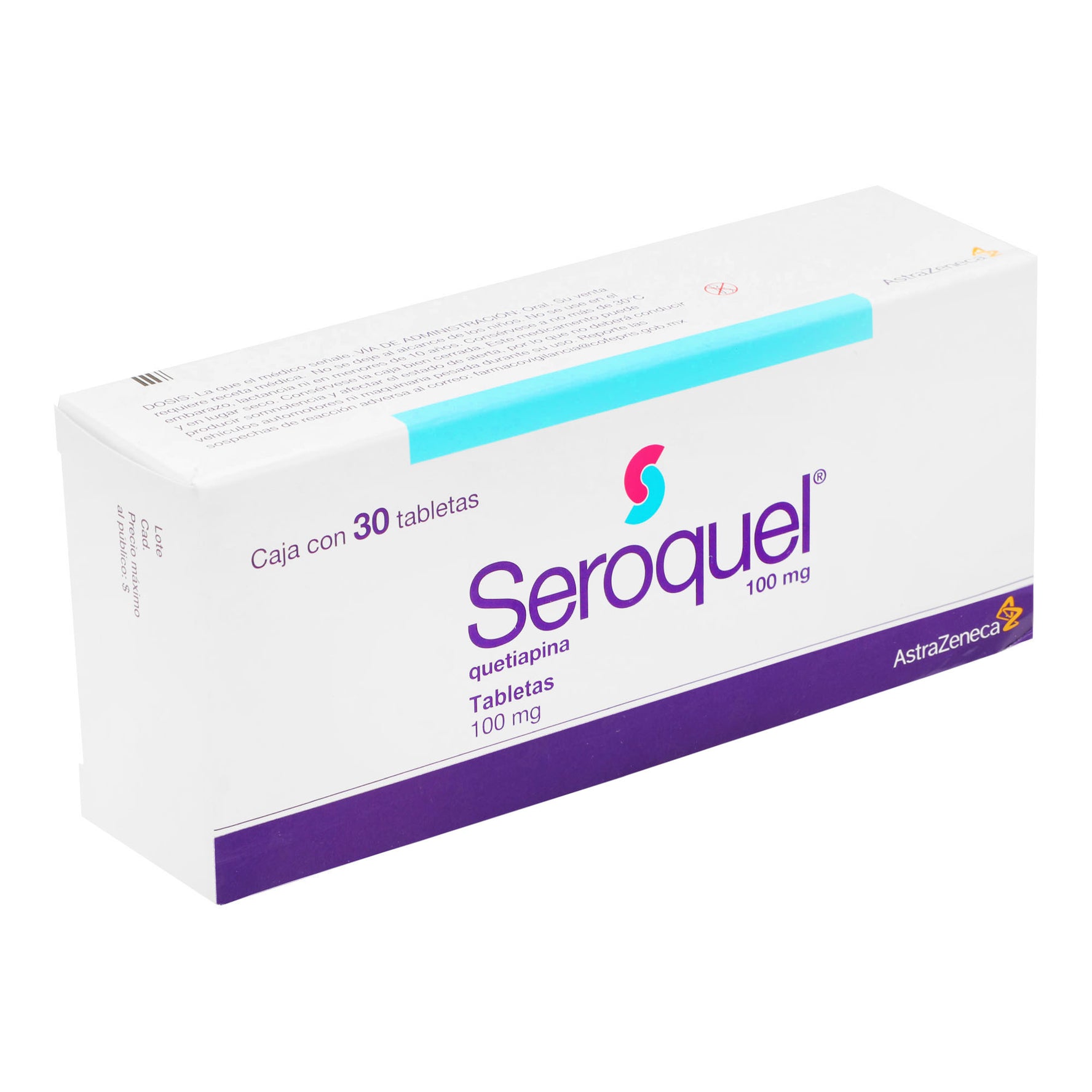 Seroquel 100Mg Con 30 Tabletas (Quetiapina) 2 - 7501324403612