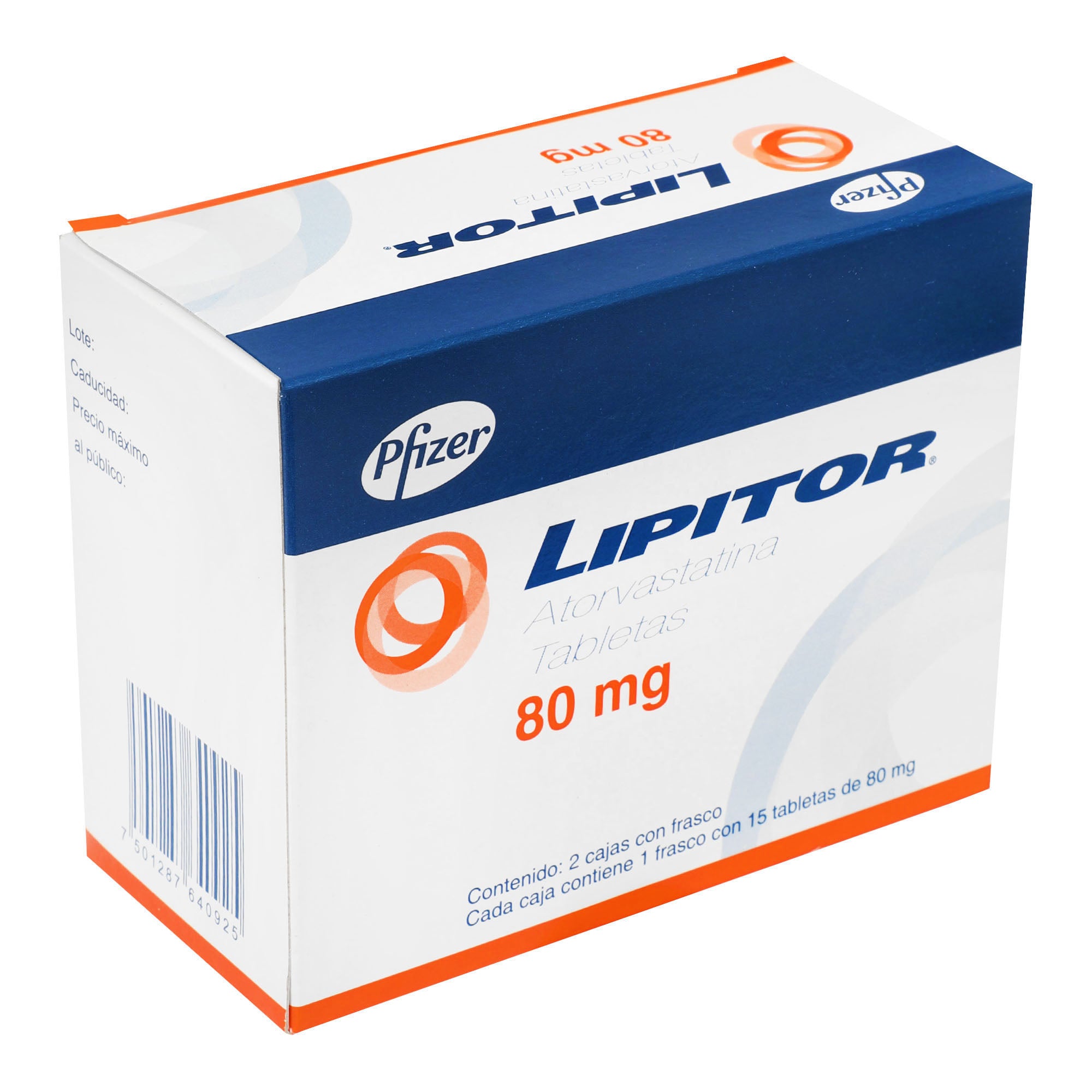 Lipitor 80Mg Con 15+15 Tabletas (Atorvastatina) 2 - 7501287640925