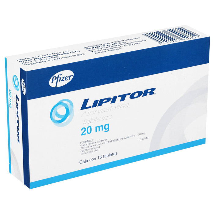Lipitor 20Mg Con 15 Tabletas (Atorvastatina) - WeCare Pharma