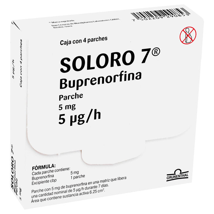 Soloro 7 (Buprenorfina) Parche 5Mg Con 4 - WeCare Pharma