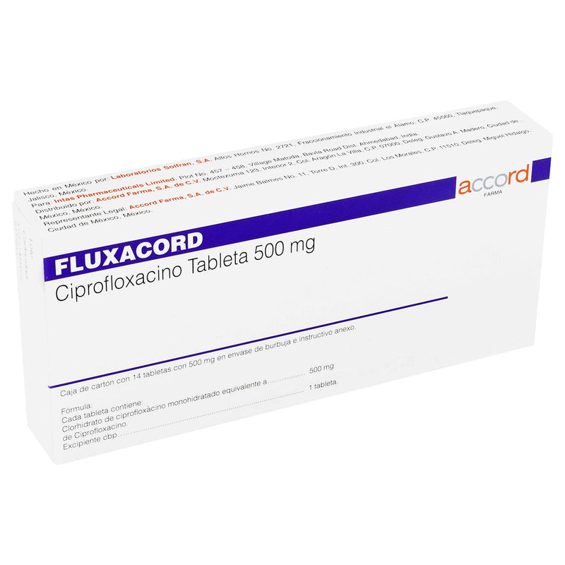 Fluxacord 500Mg Con 14 Tabletas (Ciprofloxacino) - WeCare Pharma