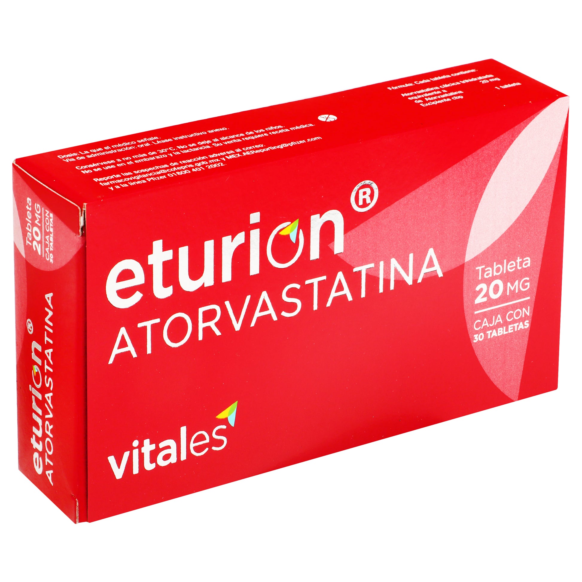 Eturion 20Mg Con 30 Tabletas (Atorvastatina) 2 - 7501070647025