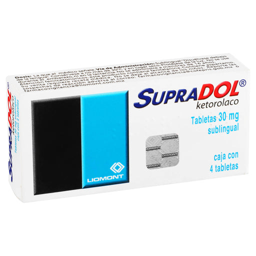 Supradol Sl 30Mg Con 4 Tabletas (Ketorolaco) - WeCare Pharma