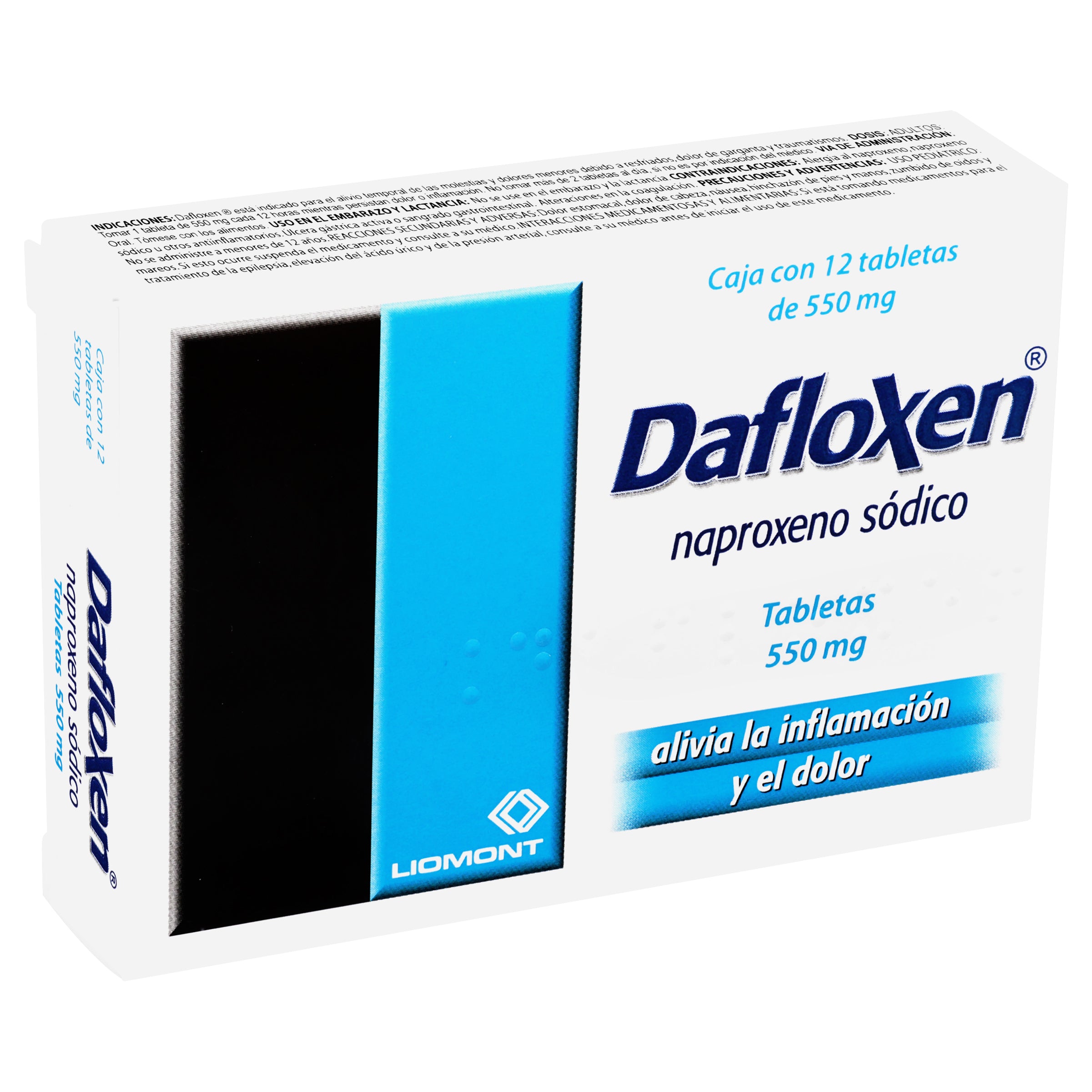 Dafloxen 550Mg Con 12 Tabletas (Naproxeno) 3 - 7501299300787