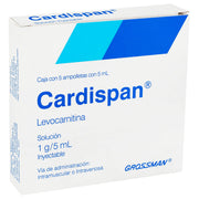 Cardispan 1G/5Ml Con 5 Ampulas (Levocarnitina) - WeCare Pharma