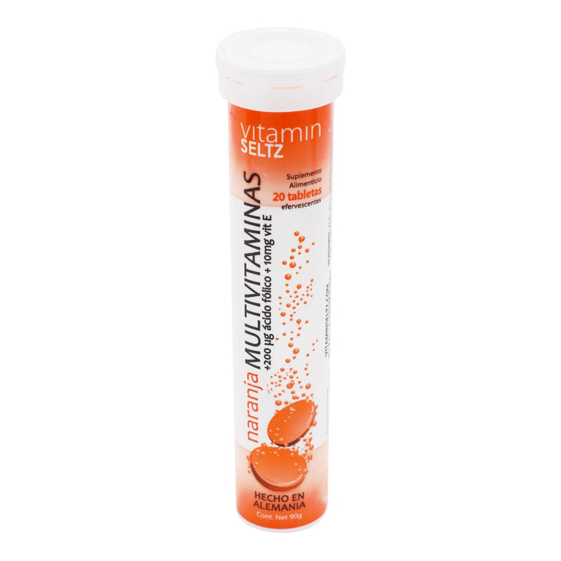 Multivitaminas/Vitamina C Efervecente V 90G Con 20 Naranja Seltz Tabletas - WeCare Pharma