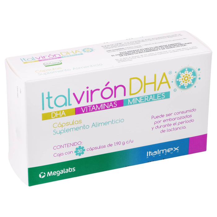Italmex Dha Italviron Dha 190G Con 30 Capsulas (Dha/Vitaminas/Minerales) — WeCare ...