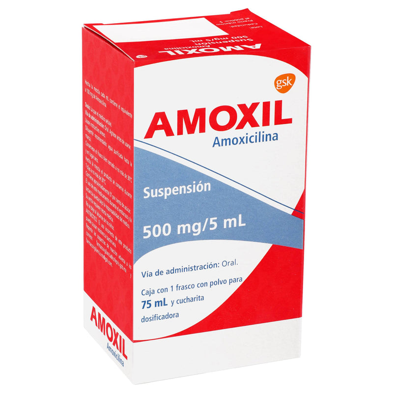 Amoxil Suspensión 500Mg/5Ml 75Ml (Amoxicilina) - WeCare Pharma