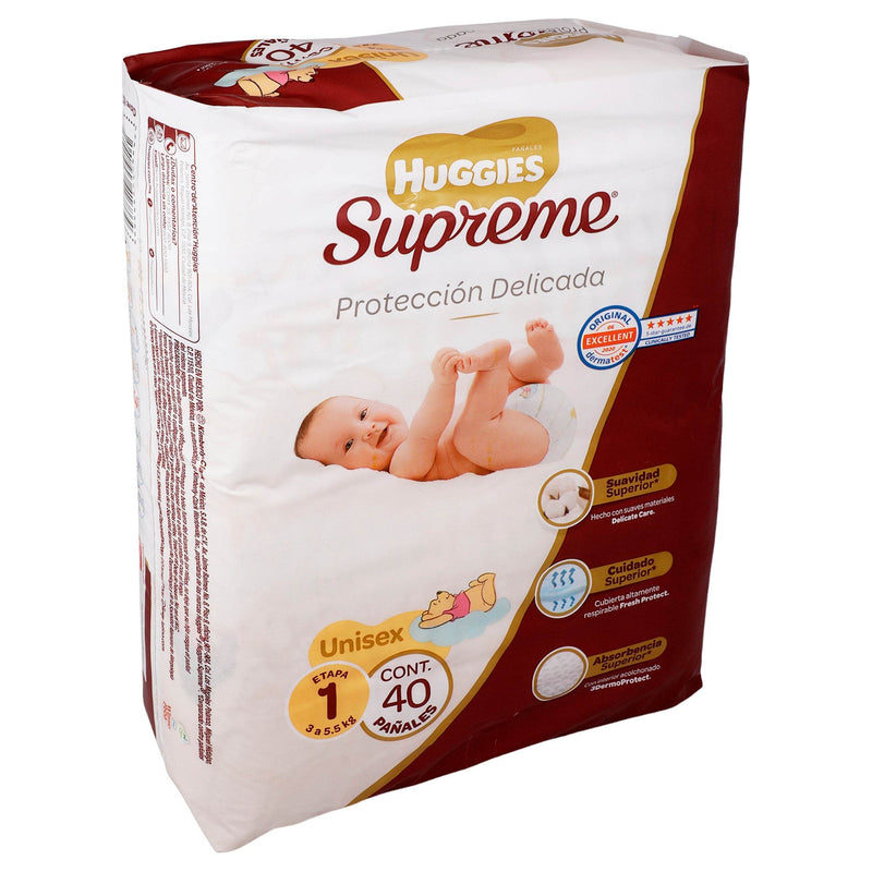 Pañal Huggies Supreme Unisex E1 Con 40 - WeCare Pharma