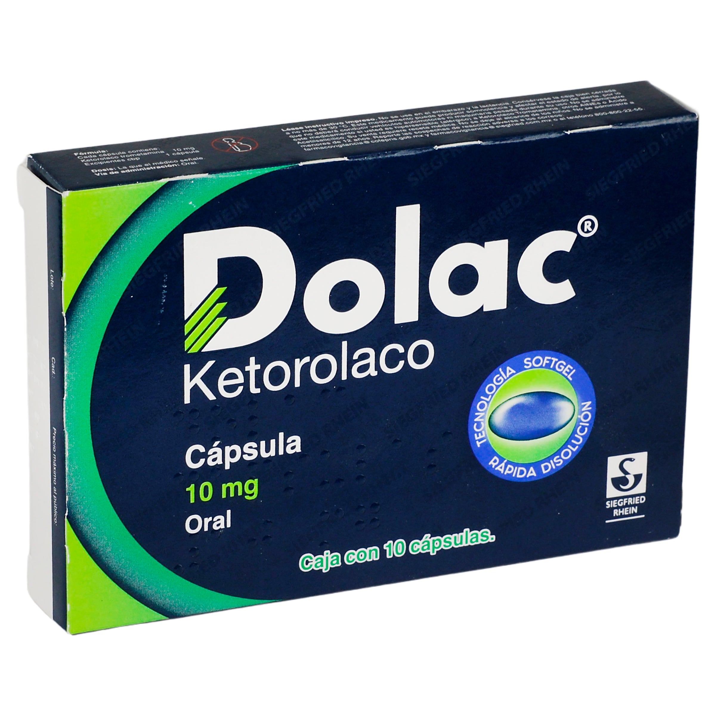 Dolac 10Mg Con 10 Capsulas (Ketorolaco) 2 - 7501300421524