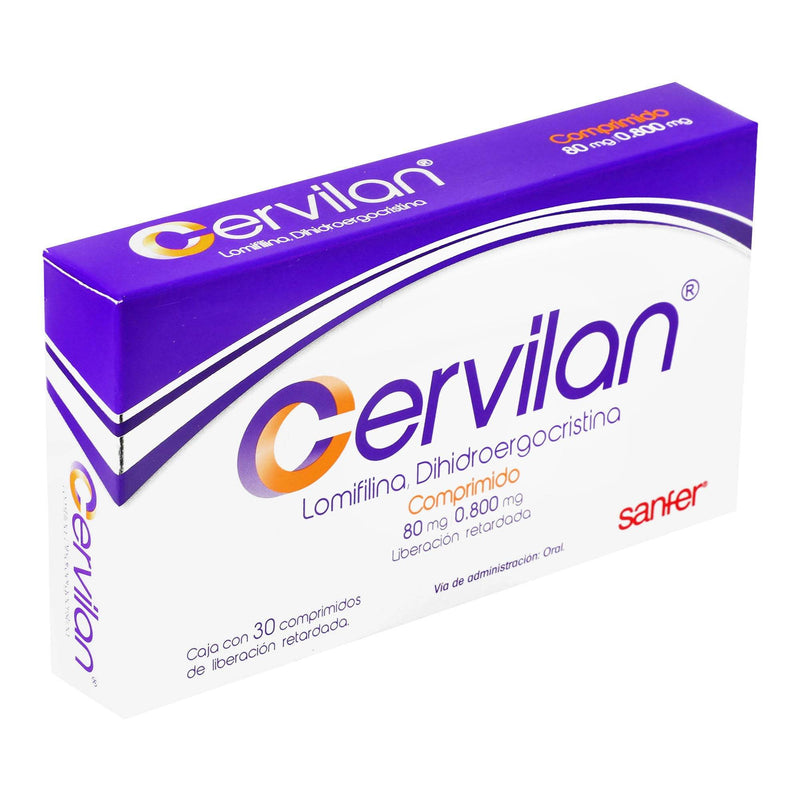 Cervilan 80Mg/0.800Mg Con 30 Comprimidos (Lomifilina/Dihidroergocristina) - WeCare Pharma
