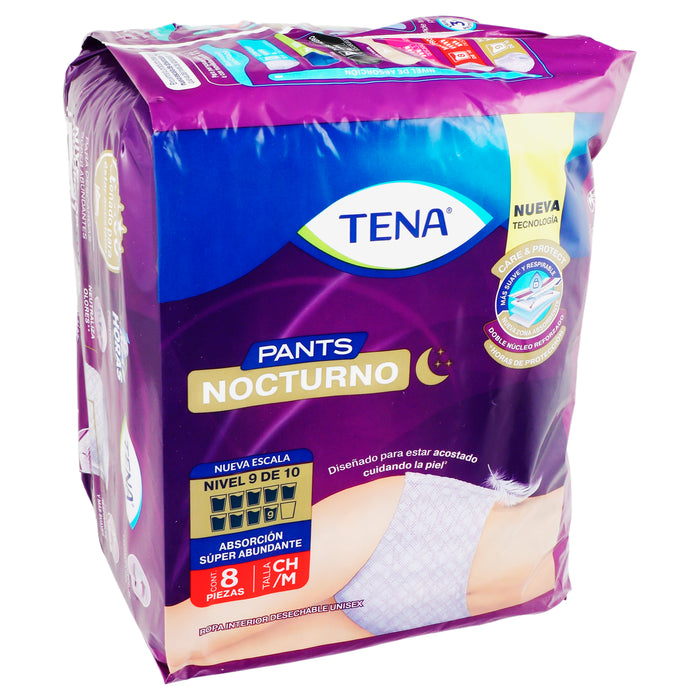 Pañal Tena Pants Nocturno Talla Mediana Con8 7501019053252 2