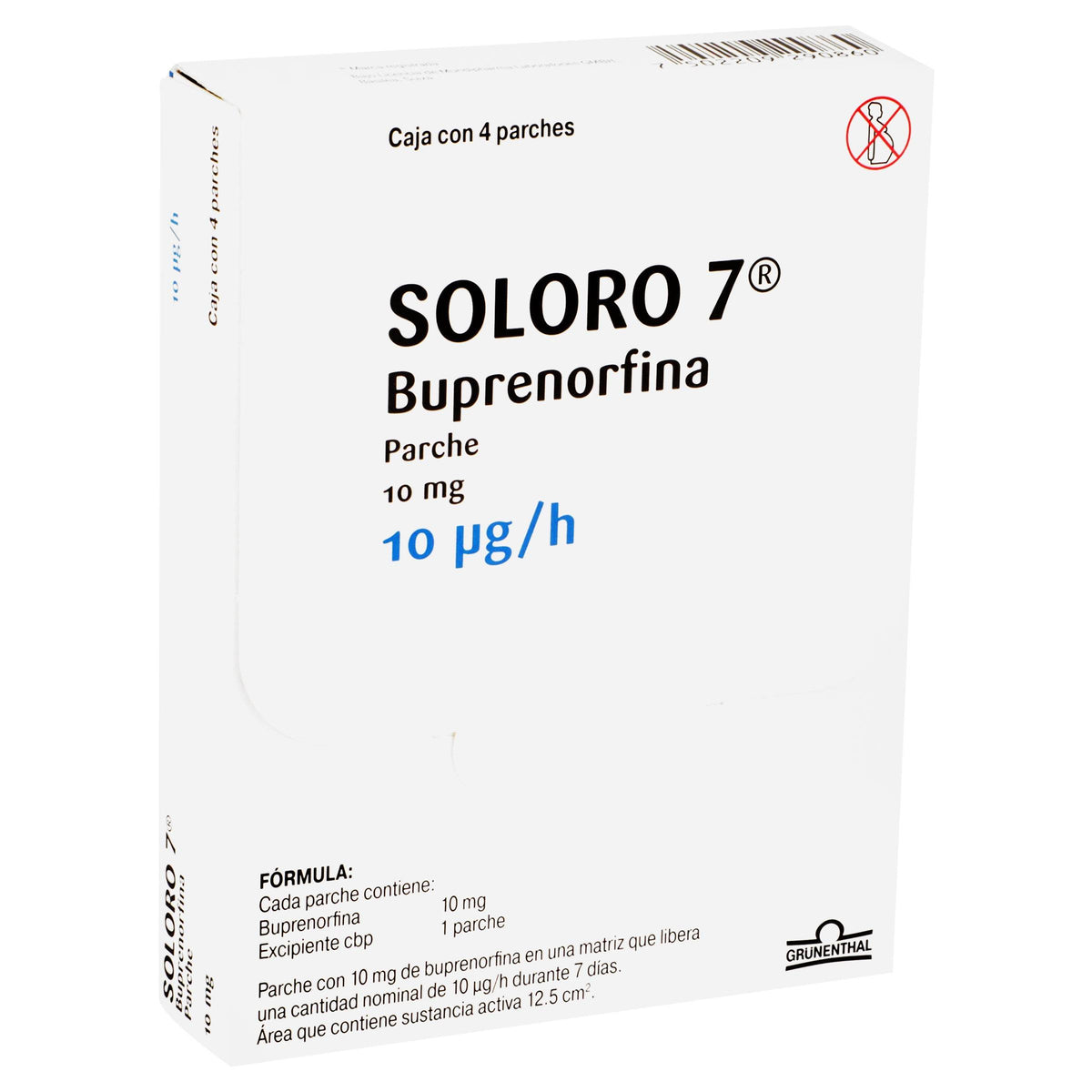 Soloro Soloro 7 (Buprenorfina) Parche 10Mg Con 4 — WeCare Pharma