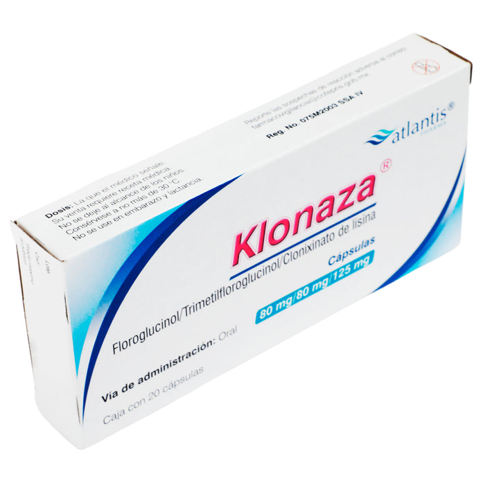 Klonaza 80Mg/80Mg/125Mg Con 20 Capsulas (Floroglucinol/Trimetilfloroglucinol/Clonixinato De Lisina) 2 - 7501471800029