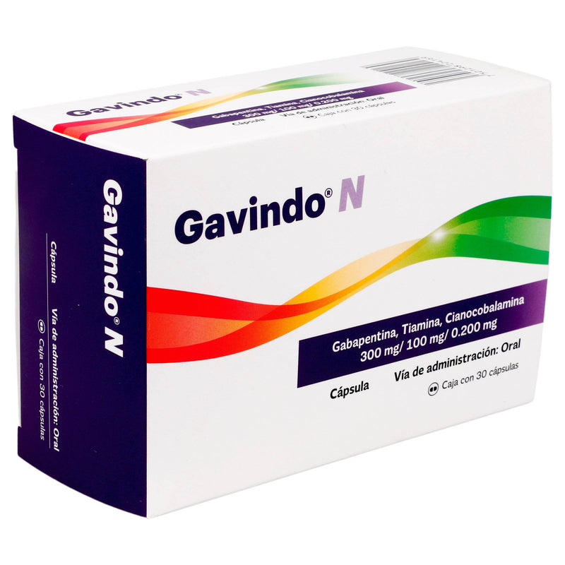 Gavindo Ncap 300Mg/100Mg/0.200Mg Con 30 (Gabapentina/Tiamina/Cinocobalamina) - WeCare Pharma
