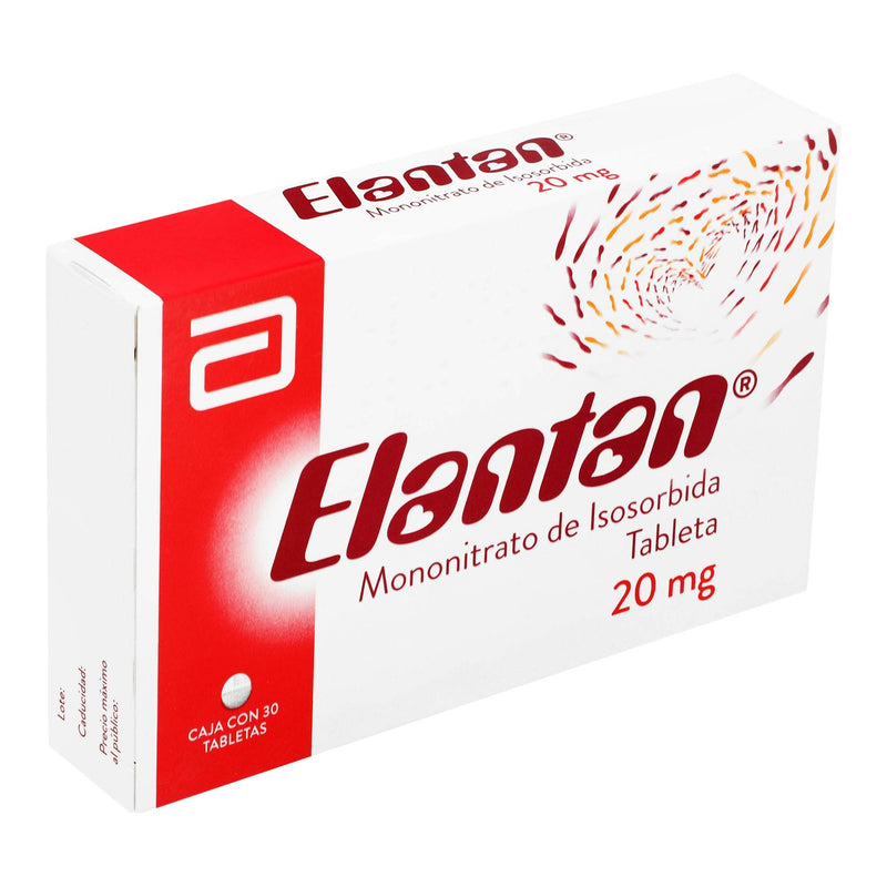 Elantan 20Mg Con 30 Tabletas (Mononitrato De Isosorbida) - WeCare Pharma