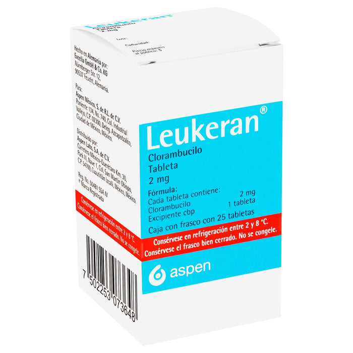 Leukeran (Clorambucilo) Con 25 Tabletas De 2Mg - WeCare Pharma