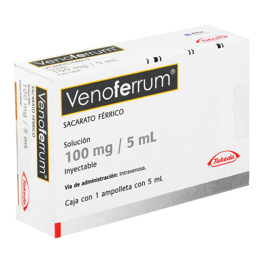 Venoferrum 100Mg/5Ml Con 1 Ampulas (Sacarato Ferrico) - WeCare Pharma