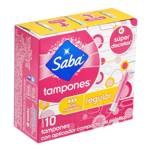 Tampones Saba Regular V-Compacto Con 10 - WeCare Pharma