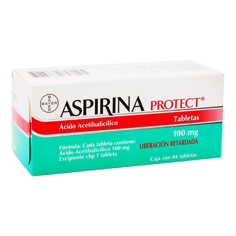 Aspirina Protect 100Mg Con 84 Tabletas (Acido Acetilsalicilico) - WeCare Pharma