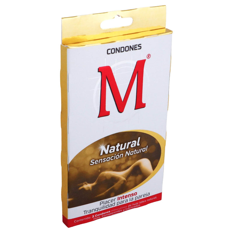 Condón M-Force Natural Con 3 - WeCare Pharma