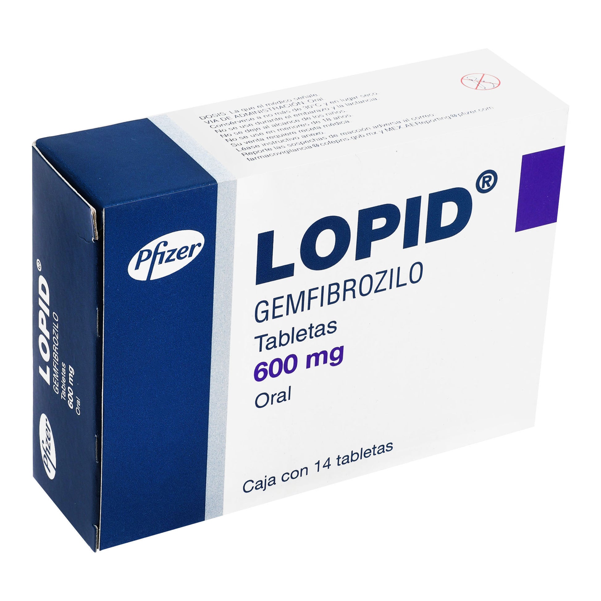 Lopid 600Mg Con 14 Tabletas (Gemfibrozilo) 2 - 7501057002168