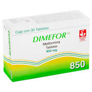 Dimefor 850Mg Con 30 Tabletas (Metformina) - WeCare Pharma