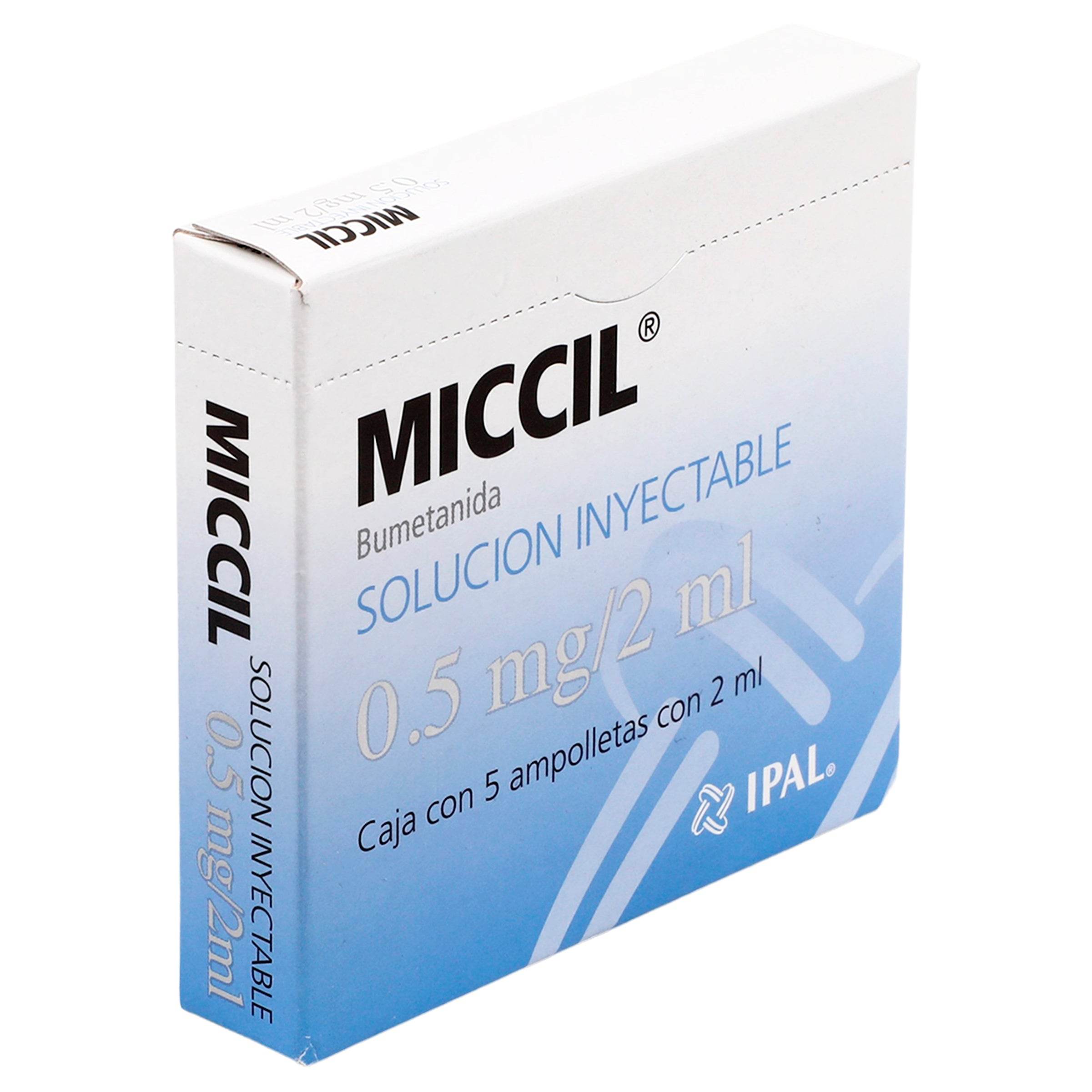 Miccil 0.5Mg 2Ml Con 5 Ampulas (Bumetanida) — WeCare Pharma