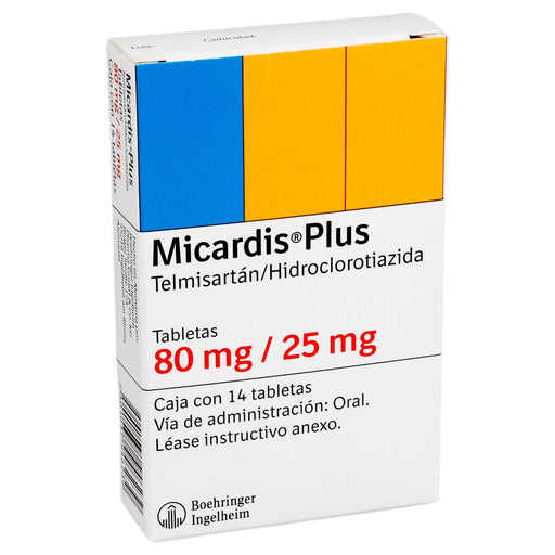 Micardis Plus 80Mg/25Mg Con 14 Tabletas (Telmisartan/Hidroclorotiazida) - WeCare Pharma