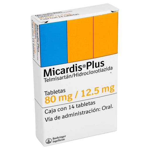 Micardis Plus 80Mg/12.5Mg Con 14 Tabletas (Telmisartan/Hidroclorotiazida) - WeCare Pharma