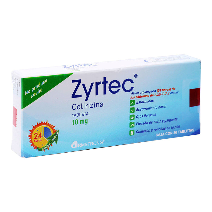 Zyrtec 10Mg Con 20 Tabletas (Cetirizina) 2 - 7501088507175