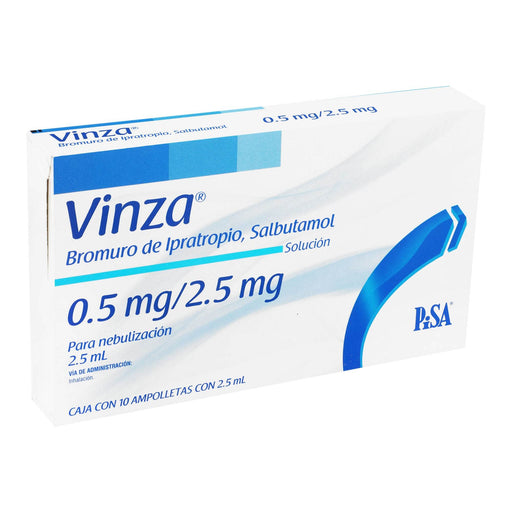Vinza Neb 0.5Mg/2.5Mg 2.5Ml Con 10 Ampulas (Bromuro De Ipratropio/Salbutamol) - WeCare Pharma