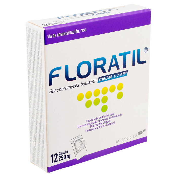 Floratil 250Mg Con 12 Capsulas (Saccharomyces Boulardii) 2 - 7501298219981