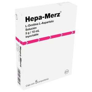 Hepames Injection Hepa-Merz 5G/10Ml Con 5 Ampulas (L-Ornitina/L-Aspartato) — WeCare Pharma
