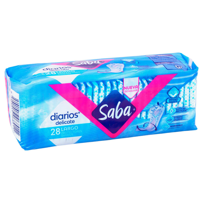 Protectores Diarios Saba Delicate Largo Con 28 - WeCare Pharma