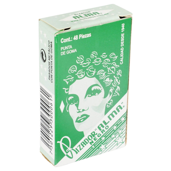 Pasador Alma Negro Con 48 Pzas - WeCare Pharma