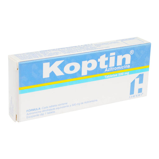 Koptin 500Mg Con 3 Tabletas (Azitromicina) - WeCare Pharma