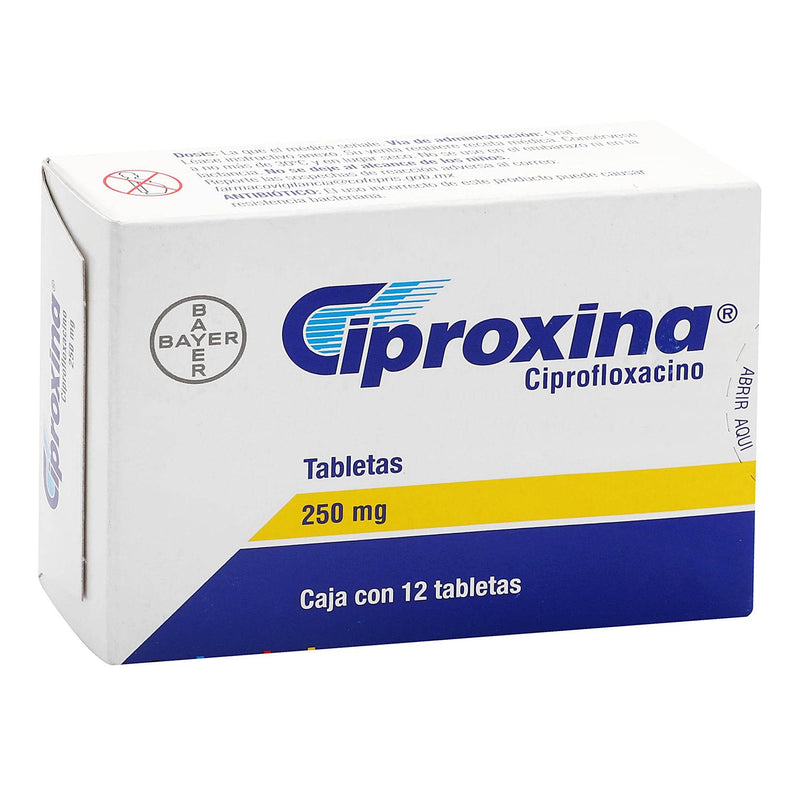 Ciproxina 250Mg Con 12 Tabletas (Ciprofloxacino) - WeCare Pharma