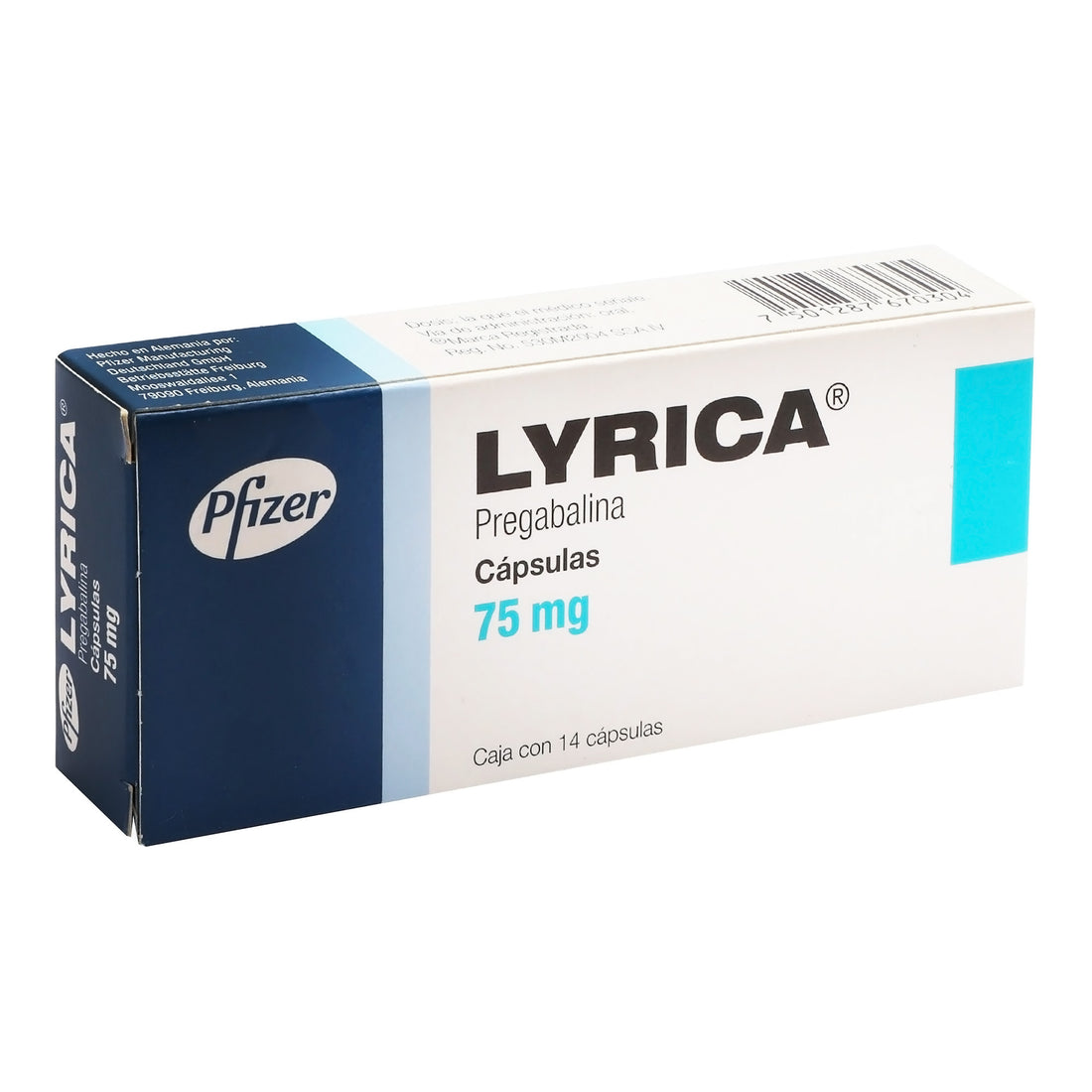 Lyrica 75Mg Con 14 Capsulas (Pregabalina) 2 - 7501287670304