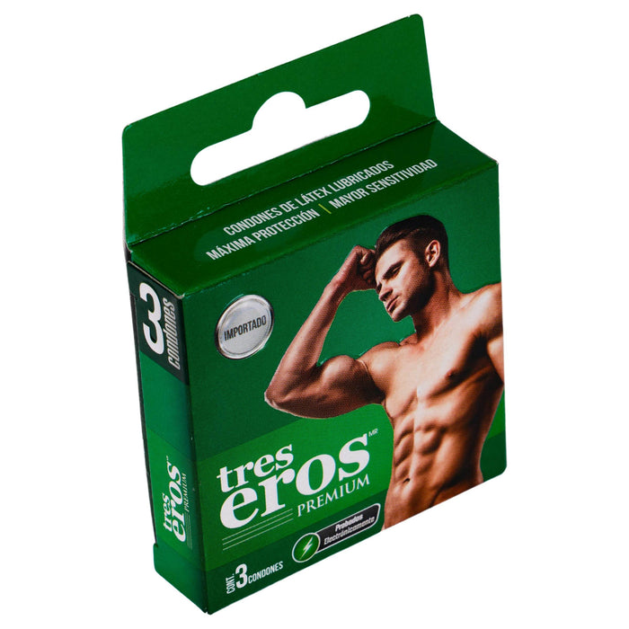 Condones Tres Eros Premium Con 3 - WeCare Pharma