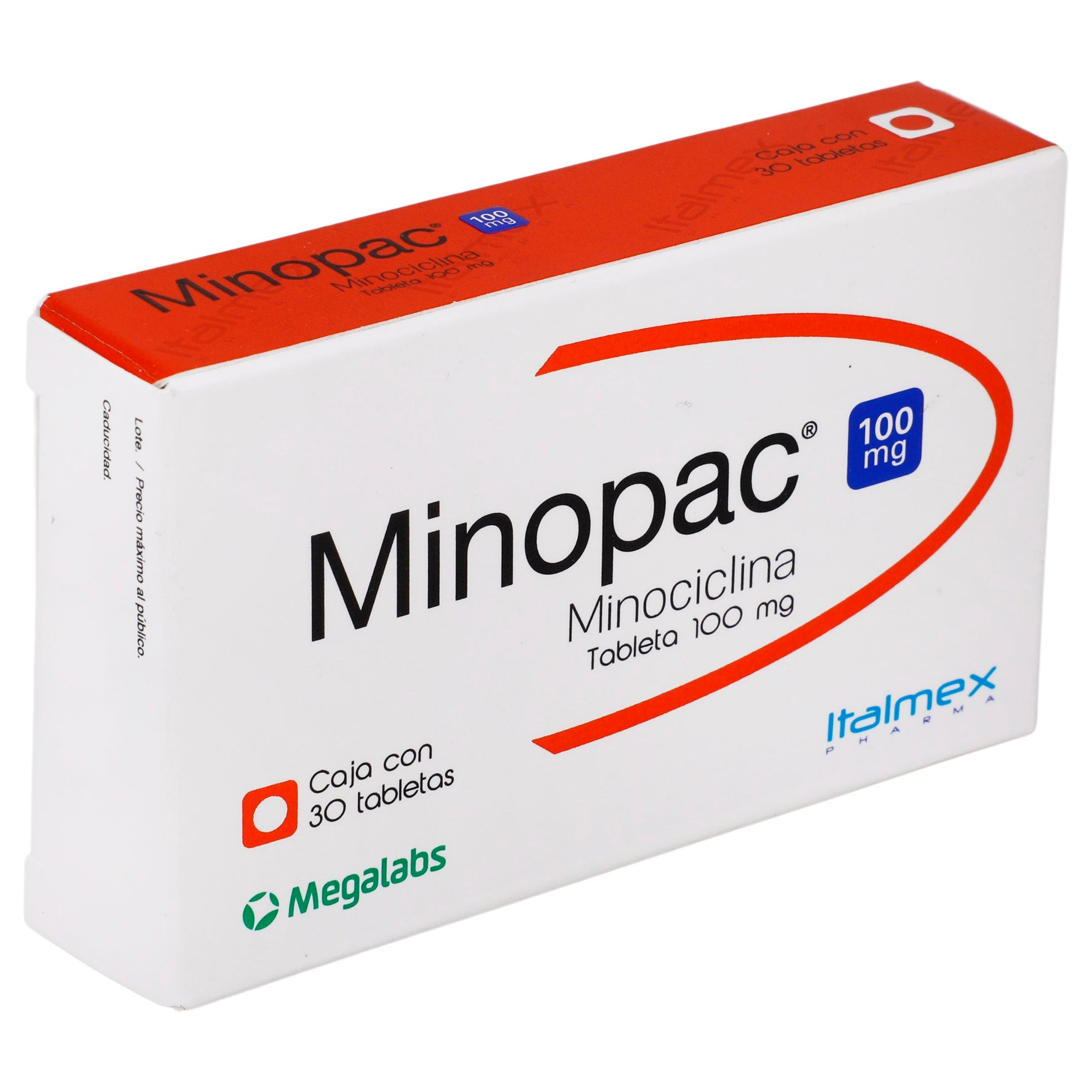 Minopac 100Mg Con 30 Capsulas (Minociclina) 2 - 7501390913107