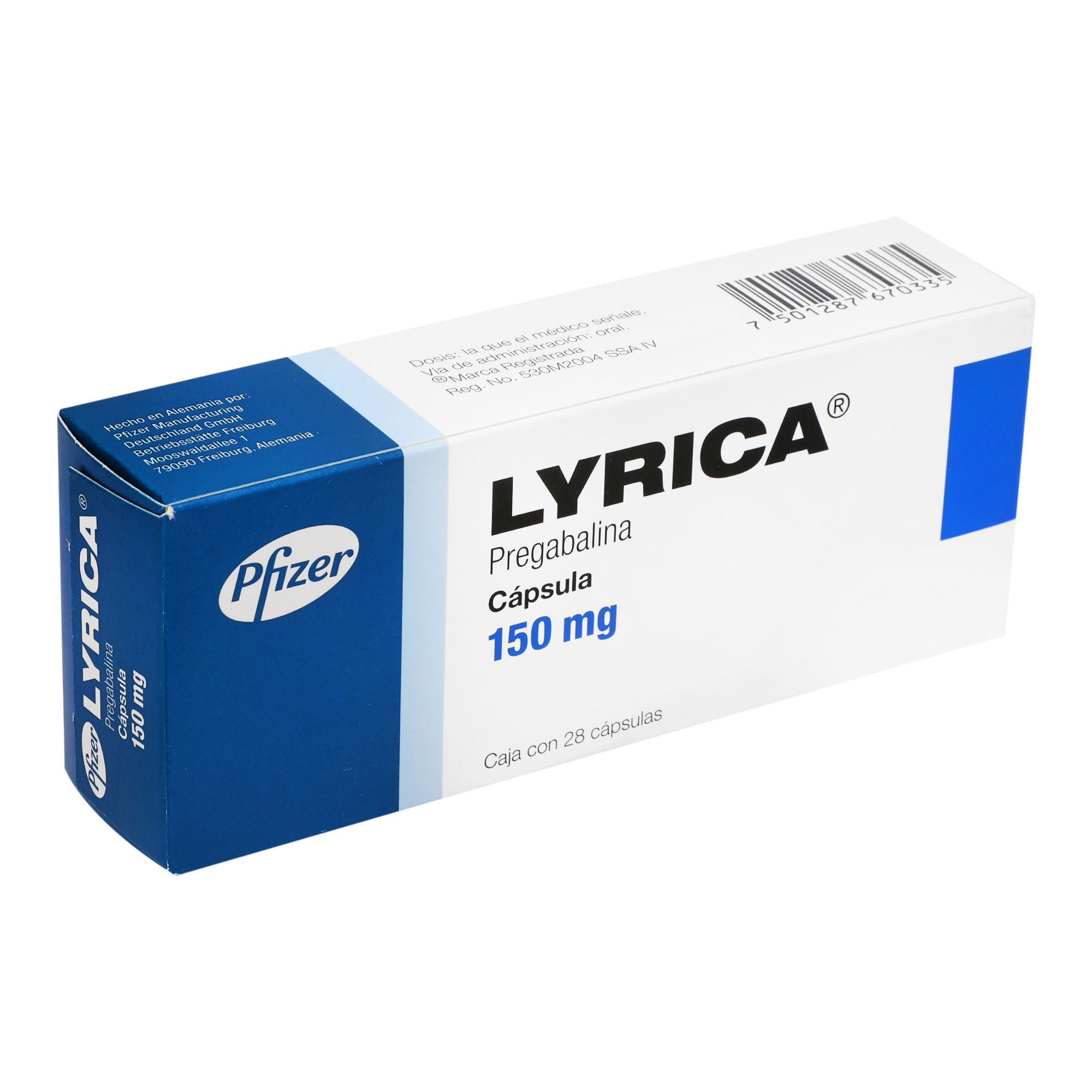 Lyrica 150Mg Con 28 Capsulas (Pregabalina) 2 - 7501287670335