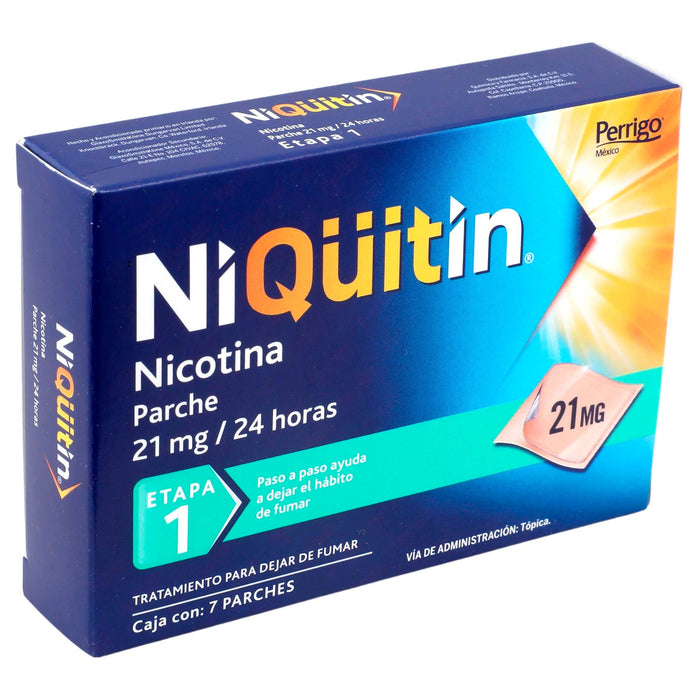 Niquitin Etapa 1 Parche 21Mg/24Hrs Con 7 (Nicotina) - WeCare Pharma