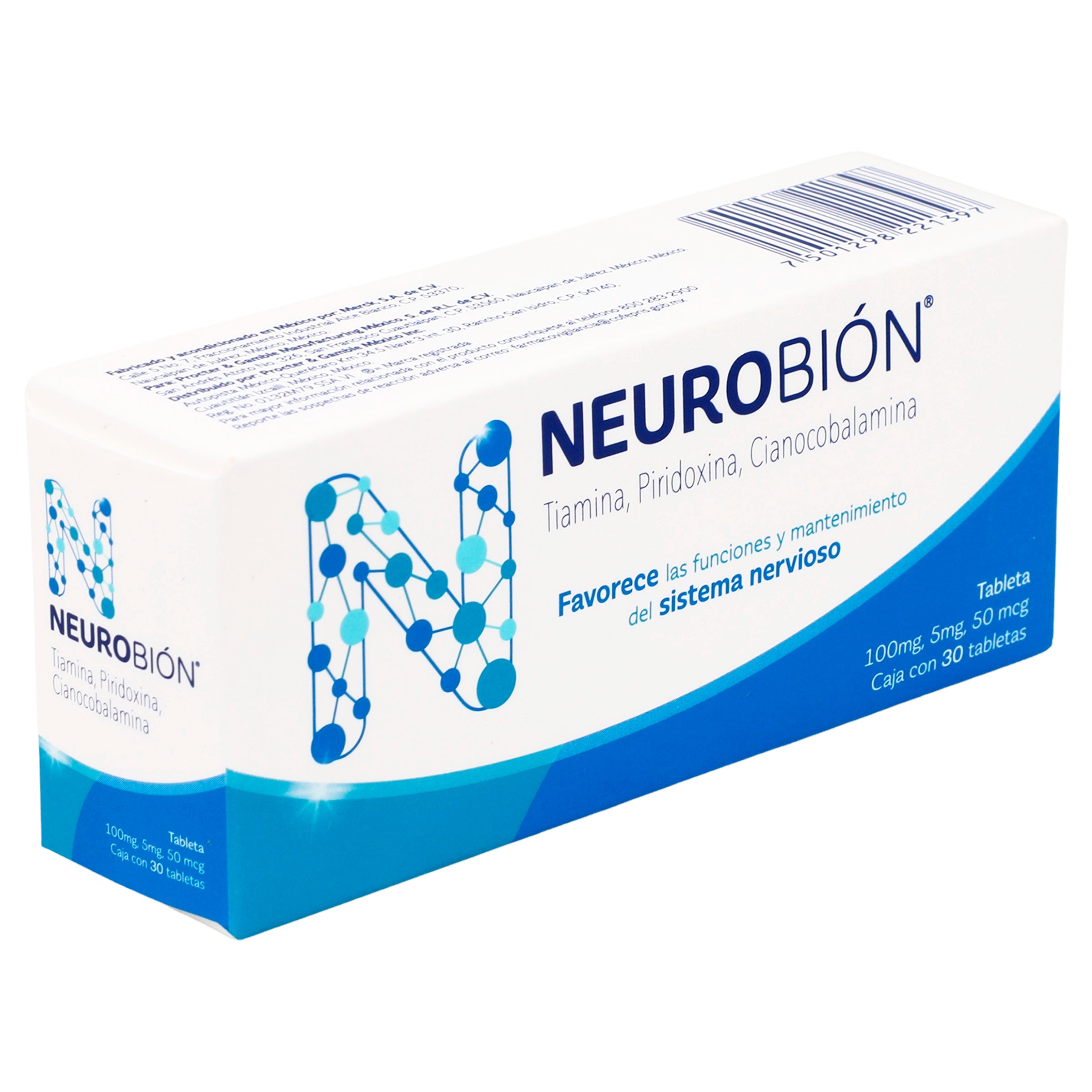 Neurobion Con 30 Tabletas (Tiamina/Piridoxina/Cianocobalamina) 2 - 7501298221397