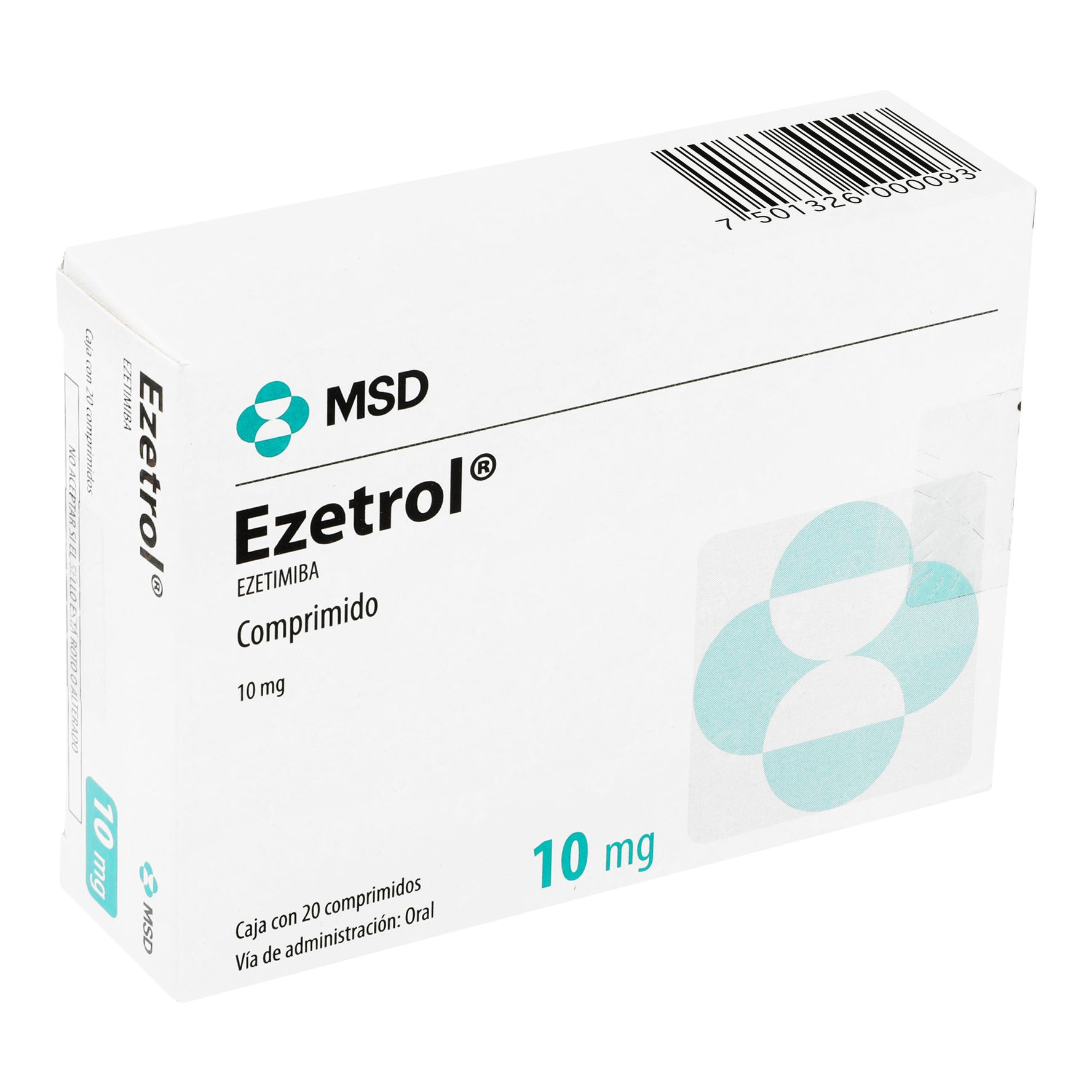 Ezetrol 10Mg Con 20 Tabletas (Ezetimiba) 2 - 7501326000093