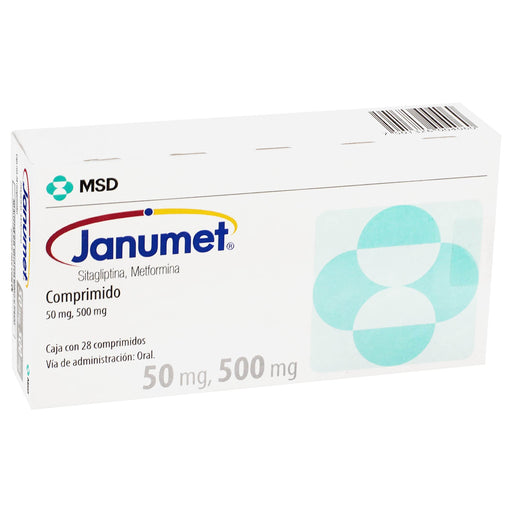 Janumet 50Mg/500Mg Con 28 Tabletas (Sitagliptina/Metformina) - WeCare Pharma