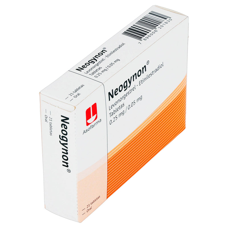 Neogynon (Levonorgestrel/Etinelestradiol) Tabletas 0.25/0.05Mg Con 21 - WeCare Pharma