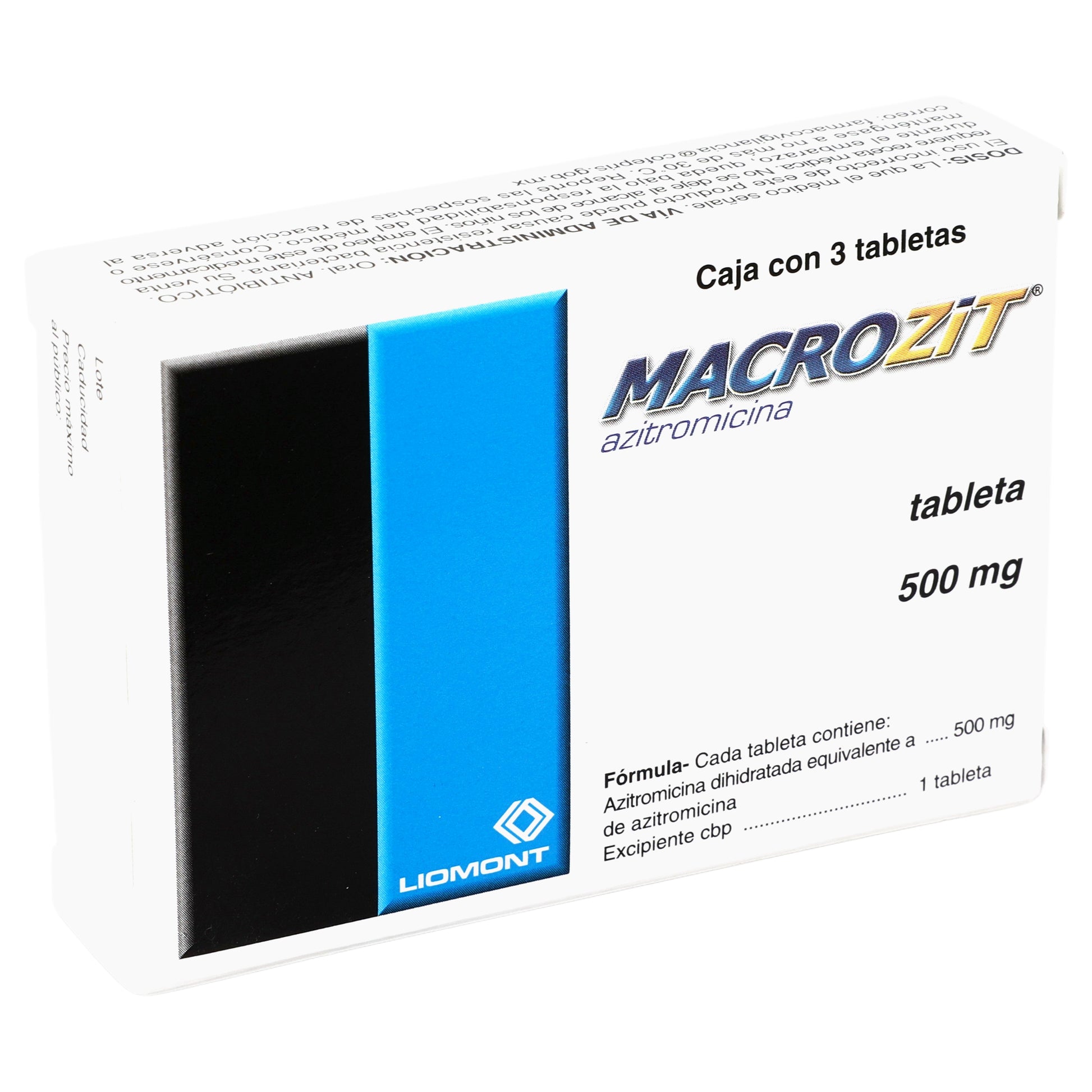 Macrozit 500Mg Con 3 Tabletas (Azitromicina) 2 - 7501299306765